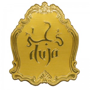 Metal Gold Anodisoitu räätälöity alumiini hajuveden tarra